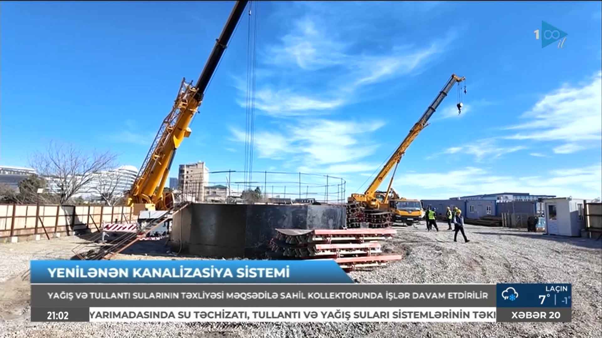 Sahil kolllektoru yenidən qurulur: 7.6 kilometr xətt çəkilib – AZTV-nin reportajı